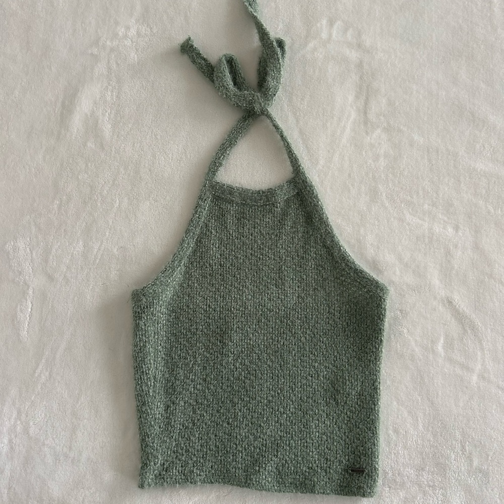 Hollister Sage Knit Halter Top